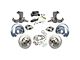 The Right Stuff Detailing Street Series Manual Front Disc Brake Conversion Kit with Black Master Cylinder for 6x5.5 Bolt Pattern; Natural Calipers (60-62 C10, C20, K10, K20, Suburban)