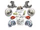 The Right Stuff Detailing Street Series Manual Front Disc Brake Conversion Kit with Original Master Cylinder for 6x5.5 Bolt Pattern; Red Calipers (60-62 C10, C20, K10, K20, Suburban)