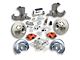 The Right Stuff Detailing Street Series Manual Front Disc Brake Conversion Kit with Chrome Master Cylinder for 6x5.5 Bolt Pattern; Red Calipers (60-62 C10, C20, K10, K20, Suburban)