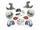 The Right Stuff Detailing Street Series Manual Front Disc Brake Conversion Kit with Black Master Cylinder for 6x5.5 Bolt Pattern; Red Calipers (60-62 C10, C20, K10, K20, Suburban)