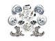 The Right Stuff Detailing Street Series Manual Front Disc Brake Conversion Kit with Chrome Master Cylinder for 5x5 Bolt Pattern; Black Calipers (63-70 Blazer, C10, C20, Jimmy, K10, K20, Suburban)