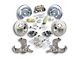 The Right Stuff Detailing Street Series Manual Front Disc Brake Conversion Kit with Original Master Cylinder for 6x5.5 Bolt Pattern; Black Calipers (63-70 Blazer, C10, C20, Jimmy, K10, K20, Suburban)