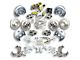 The Right Stuff Detailing Street Series Power 4-Wheel Disc Brake Conversion Kit with Original Brake Booster/Master Cylinder for 6x5.5 Bolt Pattern; Natural Calipers (63-66 C10, C20, 2WD Suburban)