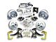 The Right Stuff Detailing Street Series 2-Inch Drop Front Power Disc Brake Conversion Kit with Chrome Brake Booster/Master Cylinder for 5x5 Bolt Pattern; Black Calipers (63-66 C10, C20, K10, K20, Suburban)