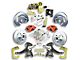 The Right Stuff Detailing Street Series 2-Inch Drop Front Power Disc Brake Conversion Kit with Original Brake Booster/Master Cylinder for 5x5 Bolt Pattern; Red Calipers (63-66 C10, C20, K10, K20, Suburban)