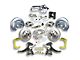 The Right Stuff Detailing Street Series 2-Inch Drop Front Power Disc Brake Conversion Kit with Chrome Brake Booster/Master Cylinder for 6x5.5 Bolt Pattern; Natural Calipers (63-66 C10, C20, K10, K20, Suburban)