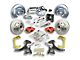 The Right Stuff Detailing Street Series 2-Inch Drop Front Power Disc Brake Conversion Kit with Chrome Brake Booster/Master Cylinder for 6x5.5 Bolt Pattern; Red Calipers (63-66 C10, C20, K10, K20, Suburban)