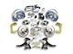 The Right Stuff Detailing Street Series 2-Inch Drop Front Power Disc Brake Conversion Kit with Chrome Brake Booster/Master Cylinder for 5x5 Bolt Pattern; Natural Calipers (67-70 2WD Blazer, C10, Jimmy, Suburban)