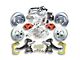 The Right Stuff Detailing Street Series 2-Inch Drop Front Power Disc Brake Conversion Kit with Chrome Brake Booster/Master Cylinder for 5x5 Bolt Pattern; Red Calipers (67-70 2WD Blazer, C10, Jimmy, Suburban)