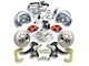 The Right Stuff Detailing Street Series 2-Inch Drop Front Power Disc Brake Conversion Kit with Chrome Brake Booster/Master Cylinder for 6x5.5 Bolt Pattern; Red Calipers (67-70 2WD Blazer, C10, Jimmy, Suburban)