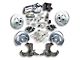 The Right Stuff Detailing Street Series Power Front Disc Brake Conversion Kit with Chrome Brake Booster/Master Cylinder for 5x5 Bolt Pattern; Black Calipers (60-62 C10, C20, K10, K20, Suburban)