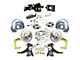 The Right Stuff Detailing Street Series Power Front Disc Brake Conversion Kit with Black Brake Booster/Master Cylinder for 5x5 Bolt Pattern; Black Calipers (60-62 C10, C20, K10, K20, Suburban)