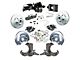 The Right Stuff Detailing Street Series 2-Inch Drop Power Front Disc Brake Conversion Kit with Black Brake Booster/Master Cylinder for 5x5 Bolt Pattern; Black Calipers (60-62 C10, C20, K10, K20, Suburban)