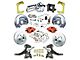 The Right Stuff Detailing Street Series 2-Inch Drop Power Front Disc Brake Conversion Kit with Chrome Brake Booster/Master Cylinder for 5x5 Bolt Pattern; Red Calipers (60-62 C10, C20, K10, K20, Suburban)