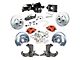 The Right Stuff Detailing Street Series Power Front Disc Brake Conversion Kit with Black Brake Booster/Master Cylinder for 5x5 Bolt Pattern; Red Calipers (60-62 C10, C20, K10, K20, Suburban)