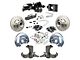 The Right Stuff Detailing Street Series Power Front Disc Brake Conversion Kit with Black Brake Booster/Master Cylinder for 6x5.5 Bolt Pattern; Black Calipers (60-62 C10, C20, K10, K20, Suburban)