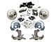 The Right Stuff Detailing Street Series Power Front Disc Brake Conversion Kit with Black Brake Booster/Master Cylinder for 6x5.5 Bolt Pattern; Black Calipers (67-70 2WD Blazer, C10, Jimmy, Suburban)