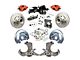 The Right Stuff Detailing Street Series Power Front Disc Brake Conversion Kit with Black Brake Booster/Master Cylinder for 6x5.5 Bolt Pattern; Red Calipers (67-70 2WD Blazer, C10, Jimmy, Suburban)