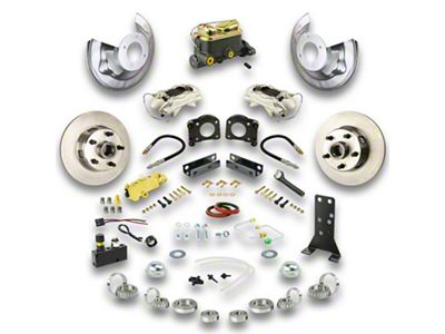 The Right Stuff Detailing Street Series Front Manual Disc Brake Conversion Kit; Natural Calipers (64-66 V8 Fairlane)