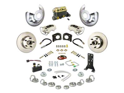 The Right Stuff Detailing Street Series Front Manual Disc Brake Conversion Kit; Natural Calipers (67-69 V8 Fairlane)