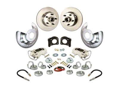 The Right Stuff Detailing Street Series At The Wheel Front Disc Brake Conversion Kit; Natural Calipers (63-69 V8 Comet, Falcon)