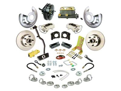 The Right Stuff Detailing Street Series Front Power Disc Brake Conversion Kit; Natural Calipers (67-69 V8 Falcon w/ Automatic Transmission)