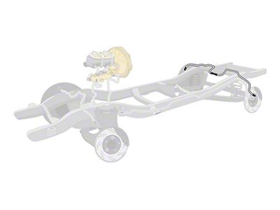 The Right Stuff Detailing Rear Axle Pre-Bent Brake Line Kit; Stainless Steel (93-96 Firebird w/ Rear Drum Brakes)