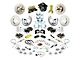 The Right Stuff Detailing Street Series 4-Wheel Power Disc Brake Conversion Kit; Black Calipers (64-66 V8 Mustang w/ Automatic Transmission & Small Ford 9/8-Inch Rear)