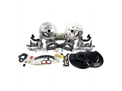 Master Power Brakes Legend Series Front Disc Brake Conversion Kit with Master Cylinder and Valve; Cast-Iron Calipers (55-57 Thunderbird)