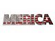 MERICA Stainless Emblem; Brushed (Universal; Some Adaptation May Be Required)