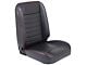 TMI Cruiser Classic Bucket Seats; Black Madrid Vinyl with White Stitching (Universal; Some Adaptation May Be Required)