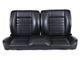 TMI Cruiser Pro-Bench Split Back Seat; 60-Inch; Black Madrid Vinyl with Red Stitching (Universal; Some Adaptation May Be Required)