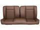 TMI Cruiser Pro-Bench Split Back Seat; 60-Inch; Saddle Brown Vinyl with Brown Stitching (Universal; Some Adaptation May Be Required)