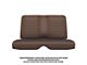 TMI Cruiser Rear Seat Upholstery Kit; Saddle Brown Vinyl with White Stitching (64-69 Mustang Coupe)