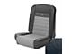 TMI Deluxe Pony Front Bucket Seat Upholstery Kit; Black Sierra Vinyl (64-65 Mustang)