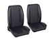 TMI Classic So-Cal Bucket Seats; Black Yukon Cricket Vinyl (Universal; Some Adaptation May Be Required)