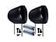 TMI Standard/Deluxe Seat Headrest Kit; Black Sierra Vinyl (64-67 Mustang)