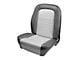 TMI Standard Front and Rear Seat Upholstery Kit; Black Sierra Vinyl with Black Comfortweave Vinyl (1967 Mustang Fastback)