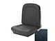 TMI Standard Front and Rear Seat Upholstery Kit; Black Sierra Vinyl (64-65 Mustang Fastback)