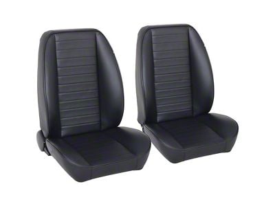 TMI So-Cal Bucket Seats with Bolsters; Black Yukon Cricket Vinyl (Universal; Some Adaptation May Be Required)