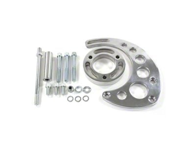 Top Street Performance Big Block Chevy High-Mount Long Water Pump Alternator Bracket; Polished (65-74 Corvette C3 & C4)