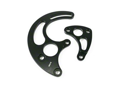 Top Street Performance Big Block Chevy Long Water Pump Power Steering Bracket; Black (65-74 Corvette C2 & C3)