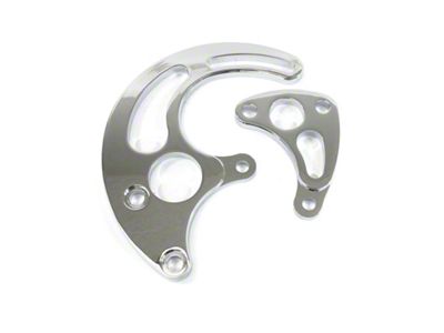 Top Street Performance Big Block Chevy Long Water Pump Power Steering Bracket; Chrome (65-74 Corvette C2 & C3)