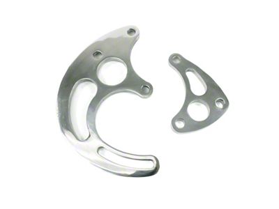 Top Street Performance Big Block Chevy Long Water Pump Power Steering Bracket; Polished (65-74 Corvette C2 & C3)