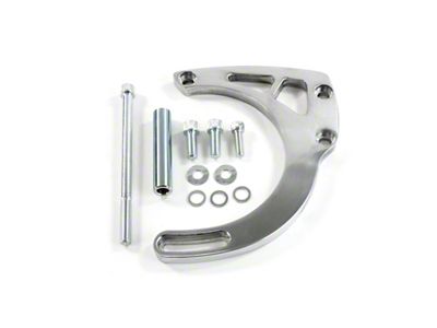 Top Street Performance Small Block Chevy Mid-Mount Long Water Pump Alternator Bracket; Polished (55-92 Corvette C1, C2, C3 & C4)