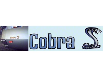 Cobra Snake Quarter Panel Decals; Reflective Blue (1971 Torino)