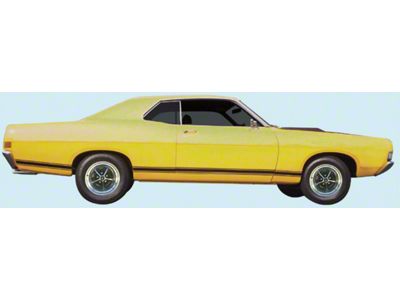 Lower Side Stripes; White (68-69 Fairlane, Torino)