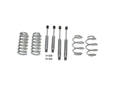 Touring Tech Performance Series Lowering Springs with Shocks; 2-Inch Front/4-Inch Rear; Chrome (63-87 C10)