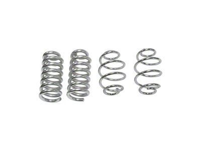 Touring Tech Performance Series Lowering Springs; 2-Inch Front/4-Inch Rear; Chrome (63-87 C10)