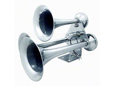 Train Horn Standard Duty, 3 Trumpet Chrome